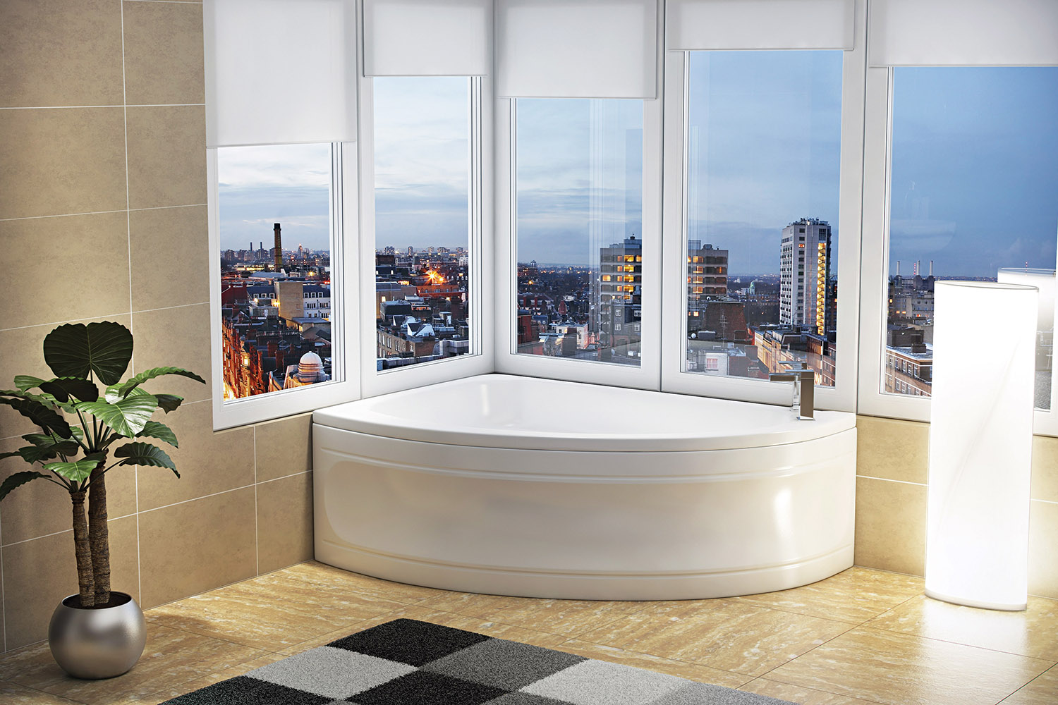 The Henbury Offset Corner Bath from VIP Bathrooms - now only 234.99 GBP!